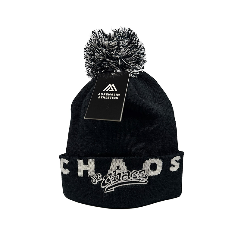 AA TOQUE BLACK/WHITE POM CHAOS