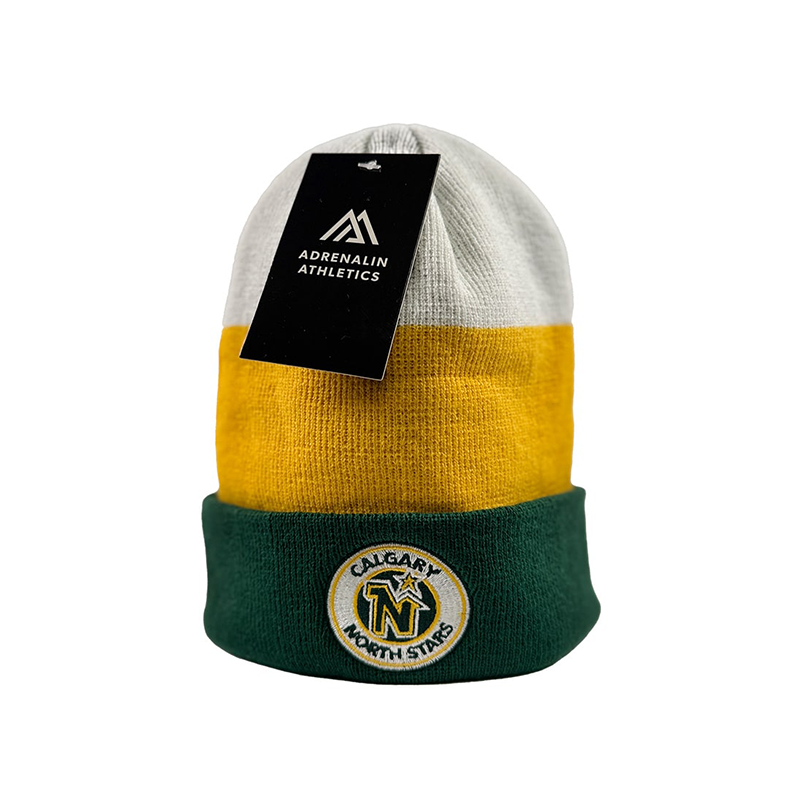 AA STRIPE BEANIE GREEN/YELLOW/WHITE NORTHSTARS