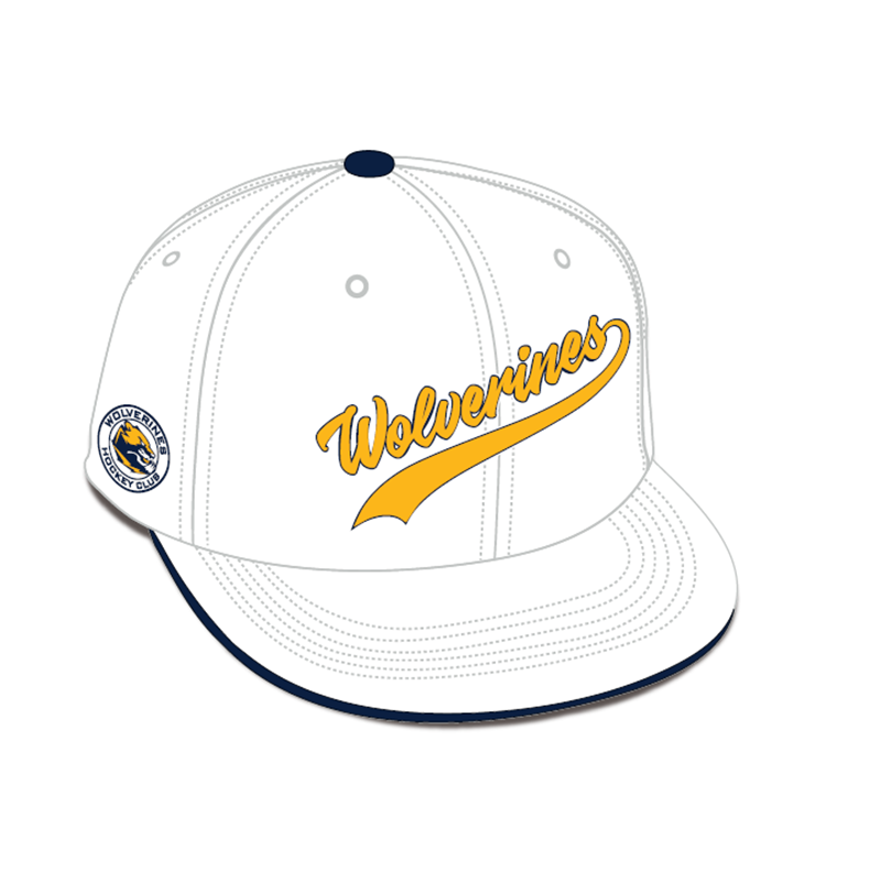 AA FLATBRIM CAP WHITE/NAVY WOLVERINES