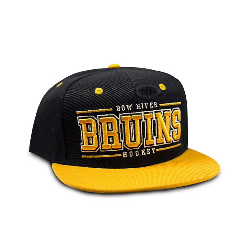 AA FLATBRIM CAP BLACK/YELLOW BOW RIVER