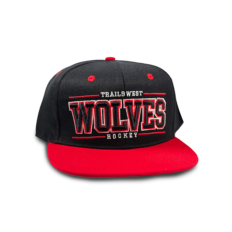 AA FLATBRIM CAP BLACK/RED TRAILS WEST