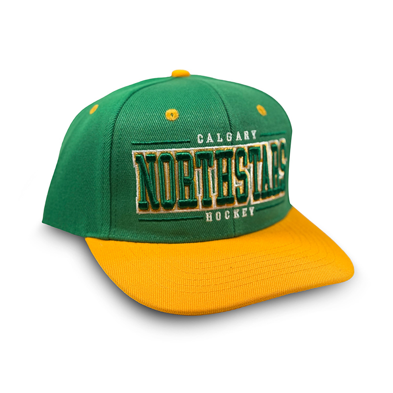 AA FLATBRIM CAP GREEN/YELLOW NORTHSTARS