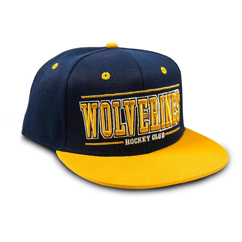 AA FLATBRIM CAP NAVY/YELLOW WOLVERINES