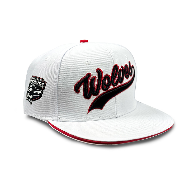 AA FLATBRIM CAP WHITE/RED TRAILS WEST