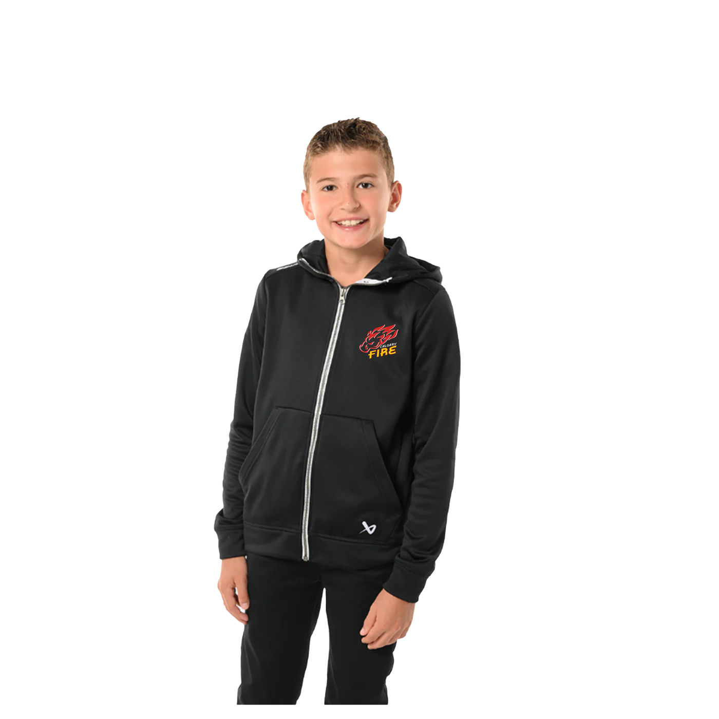 BAUER FULL ZIP YOUTH HOODIE - FIRE