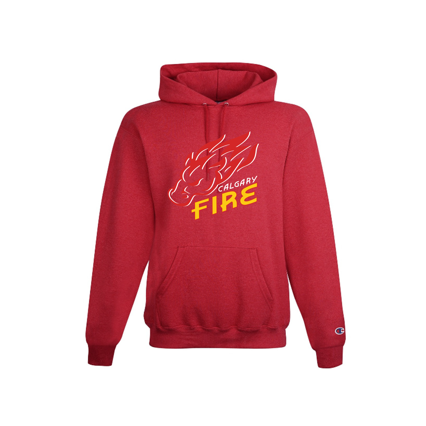 CHAMPION POWERBLEND ADULT HOODIE - FIRE