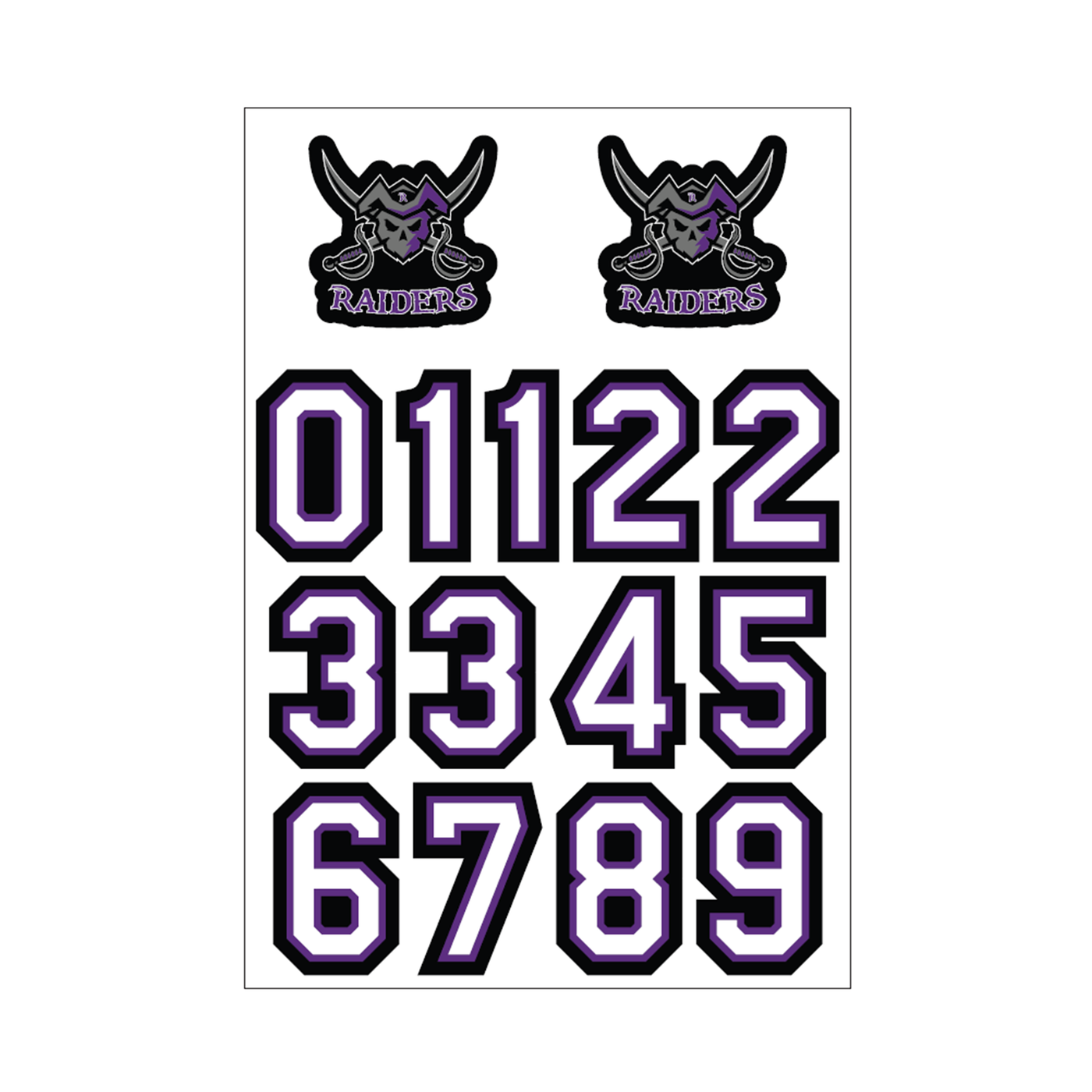 CUSTOM HELMET STICKERS - RAIDERS