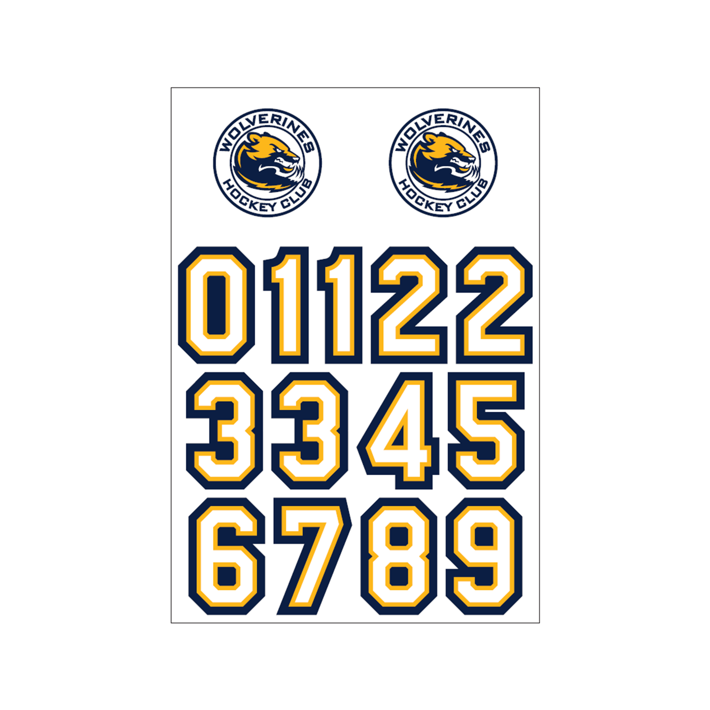 CUSTOM HELMET STICKERS - WOLVERINES