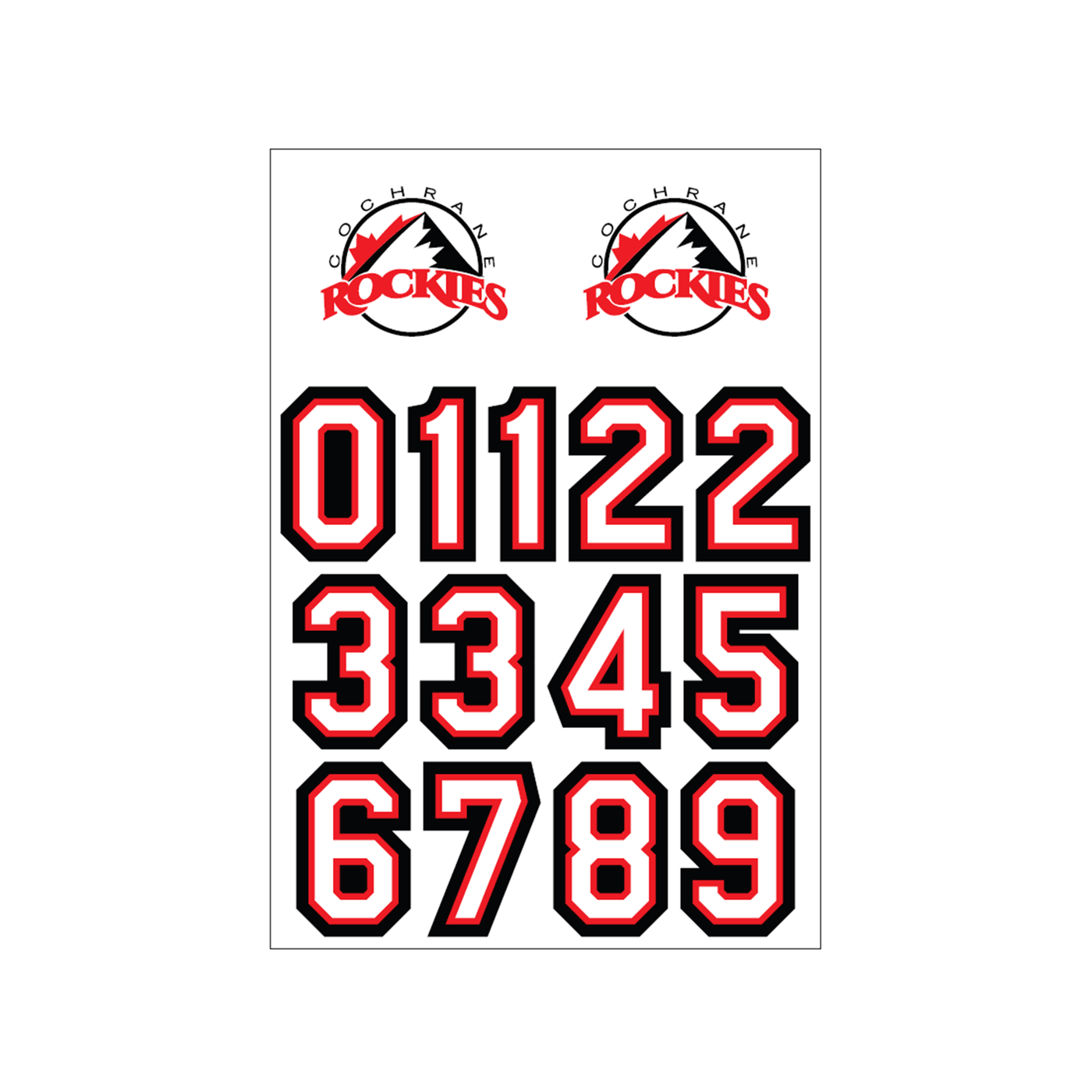 CUSTOM HELMET STICKERS - COCHRANE ROCKIES