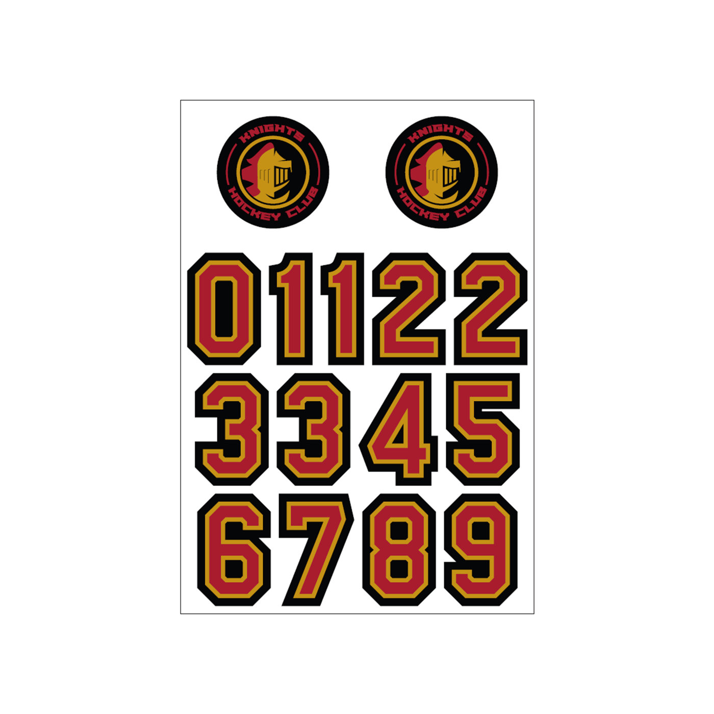 CUSTOM HELMET STICKERS - KNIGHTS