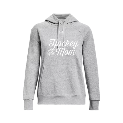 WOMENS RIVAL FLEECE HOODIE HOCKEY MOM - FIRE