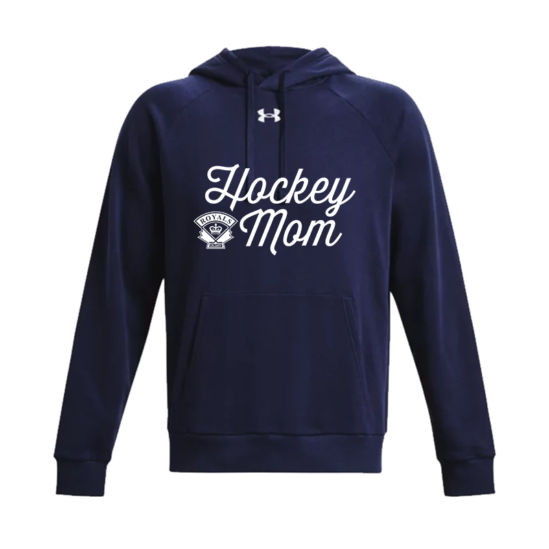 WOMENS RIVAL FLEECE HOODIE HOCKEY MOM - ROYALS