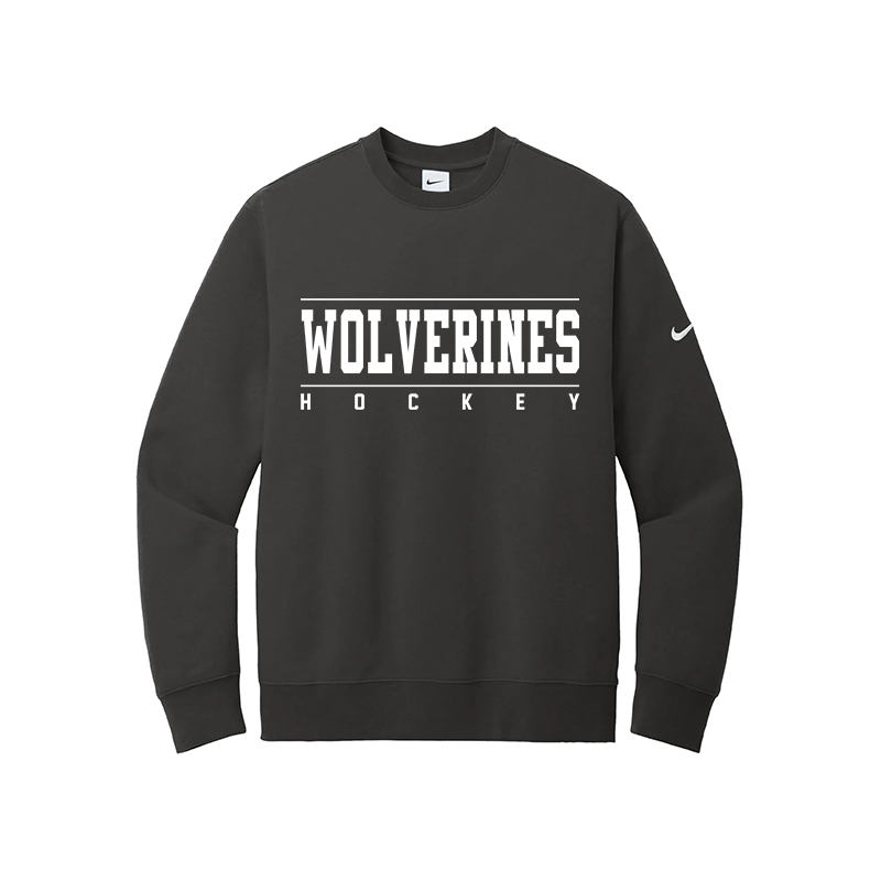 NIKE CLUB FLEECE PULLOVER CREW - WOLVERINES