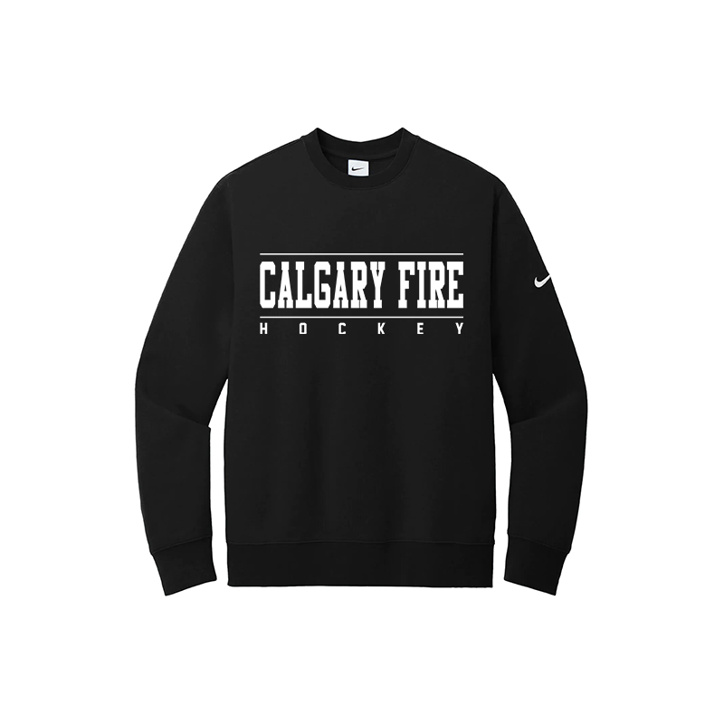 NIKE CLUB FLEECE PULLOVER CREW - FIRE