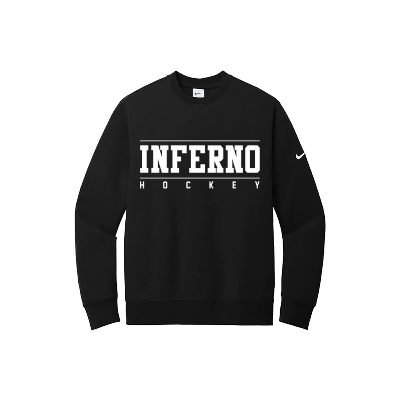 NIKE CLUB FLEECE PULLOVER CREW - INFERNO