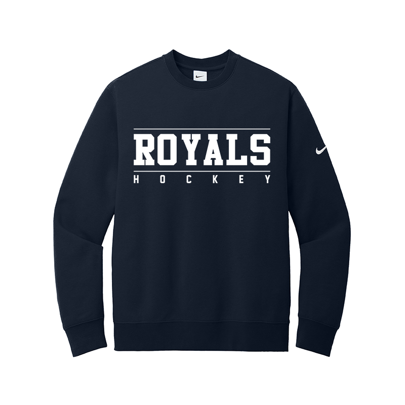 NIKE CLUB FLEECE PULLOVER CREW - ROYALS