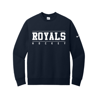 NIKE CLUB FLEECE PULLOVER CREW - ROYALS
