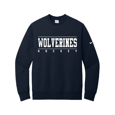 NIKE CLUB FLEECE PULLOVER CREW - WOLVERINES