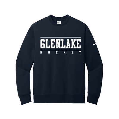 NIKE CLUB FLEECE PULLOVER CREW - GLENLAKE