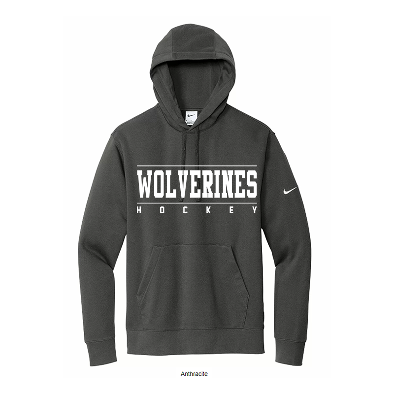 NIKE CLUB FLEECE PULLOVER HOODIE - WOLVERINES