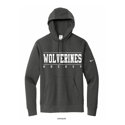NIKE CLUB FLEECE PULLOVER HOODIE - WOLVERINES