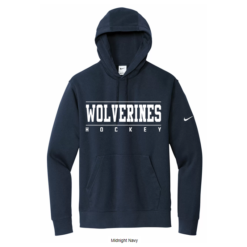 NIKE CLUB FLEECE PULLOVER HOODIE - WOLVERINES