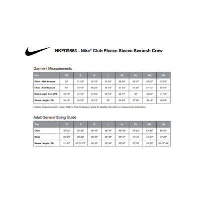 NIKE CLUB FLEECE PULLOVER CREW - BOW RIVER