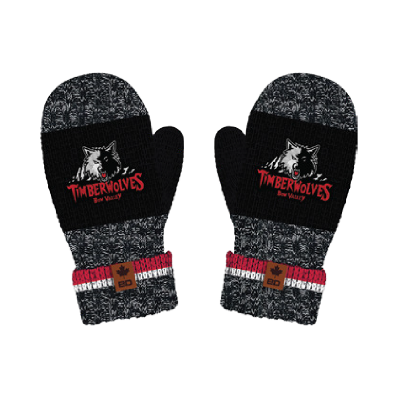 BARDOWN PEPPER STRIPES MITTENS - TIMBERWOLVES