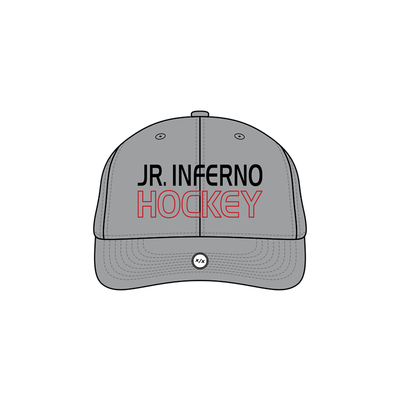 PUKKA GREY SCRIPT STRETCH FIT HAT - INFERNO