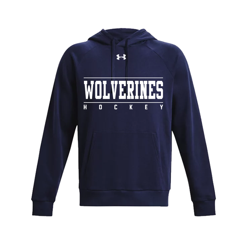 UA RIVAL FLEECE YOUTH HOODIE - WOLVERINES