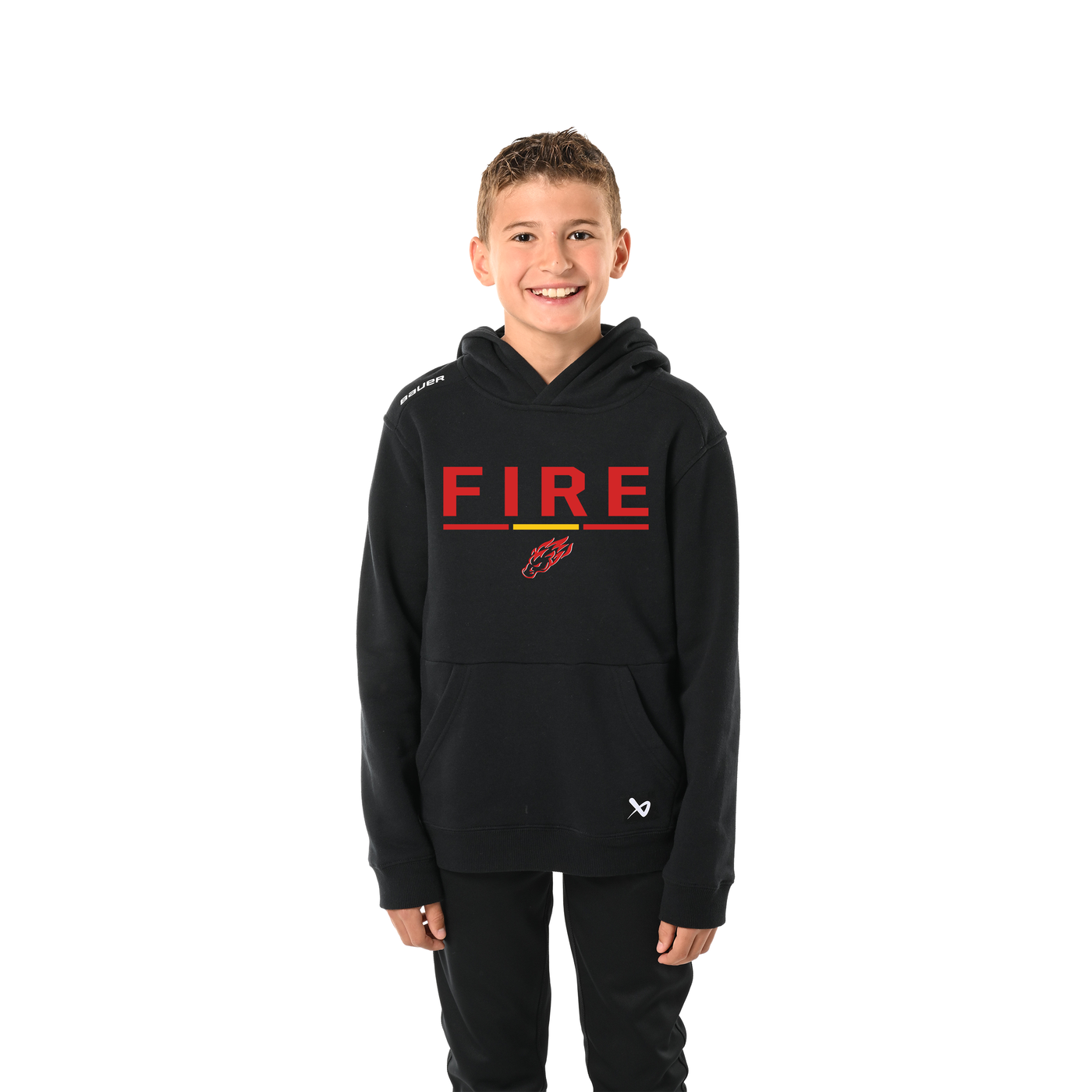 S25 BAUER TEAM ULTIMATE YTH HOODIE - FIRE