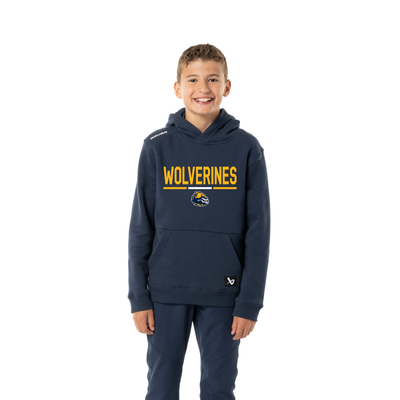 S25 BAUER TEAM ULTIMATE YTH HOODIE - WOLVERINES