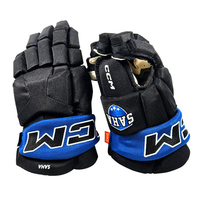 GLOVE CCM TACK 95C SR BLK/ROY - SAHA