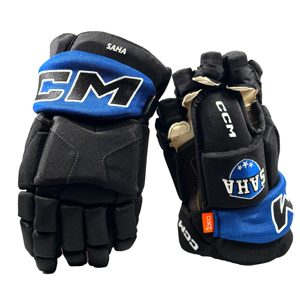 GLOVE CCM TACK 95C SR BLK/ROY - SAHA