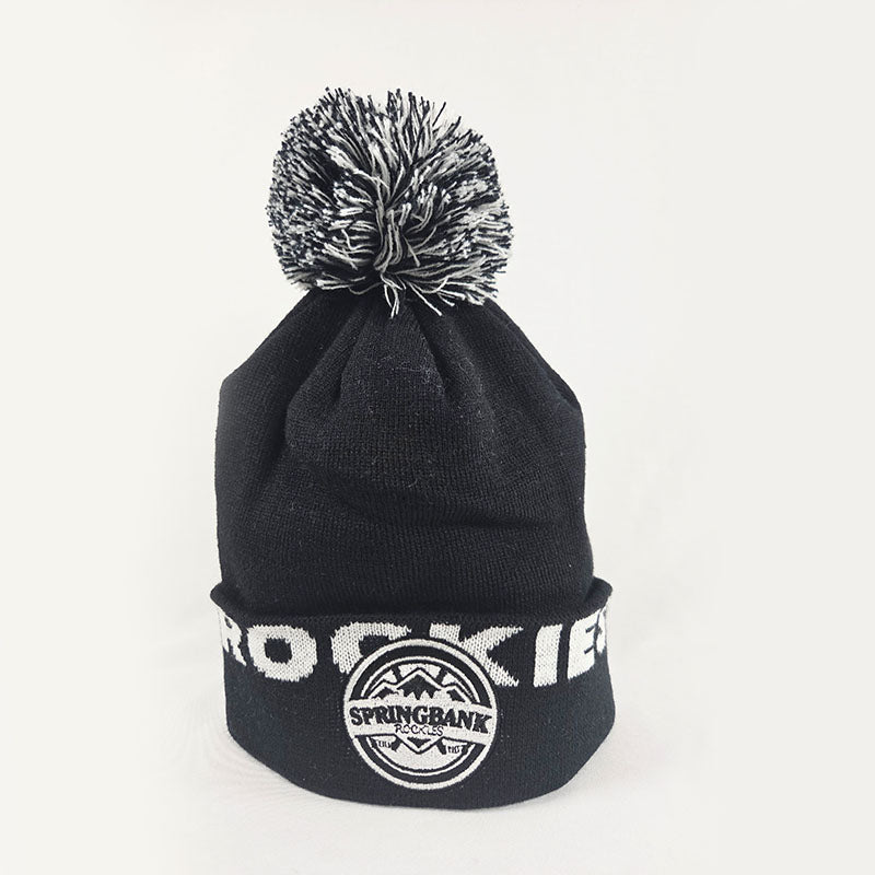 AA TOQUE BLACK/WHITE POM SPRINGBANK