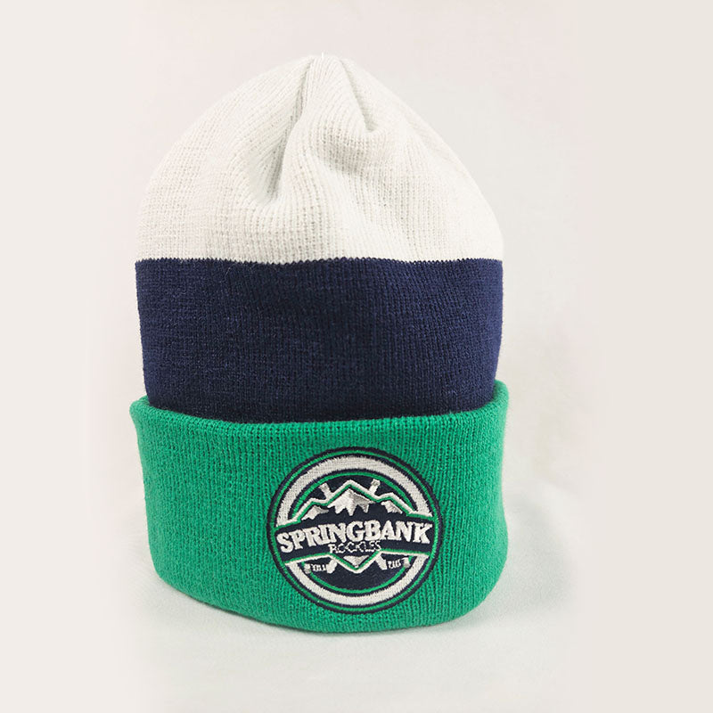 AA STRIPE BEANIE GREEN/NAVY/WHITE SPRINGBANK