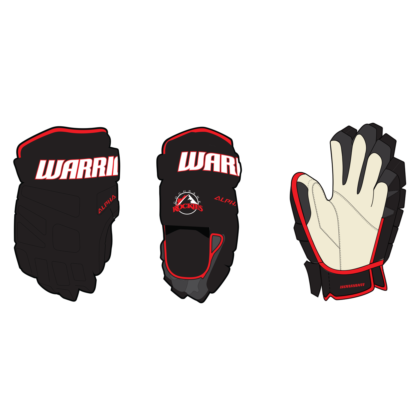 Warrior Alpha Pro Custom Glove - Cochrane Rockies