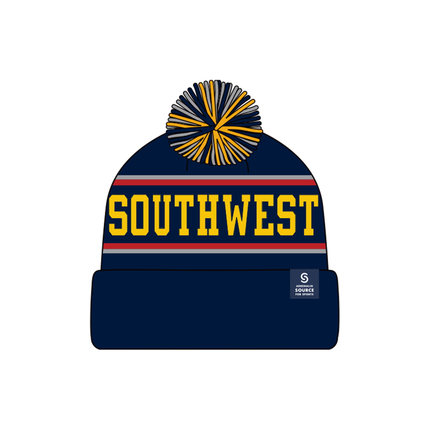 Southwest Navy Pom Toque