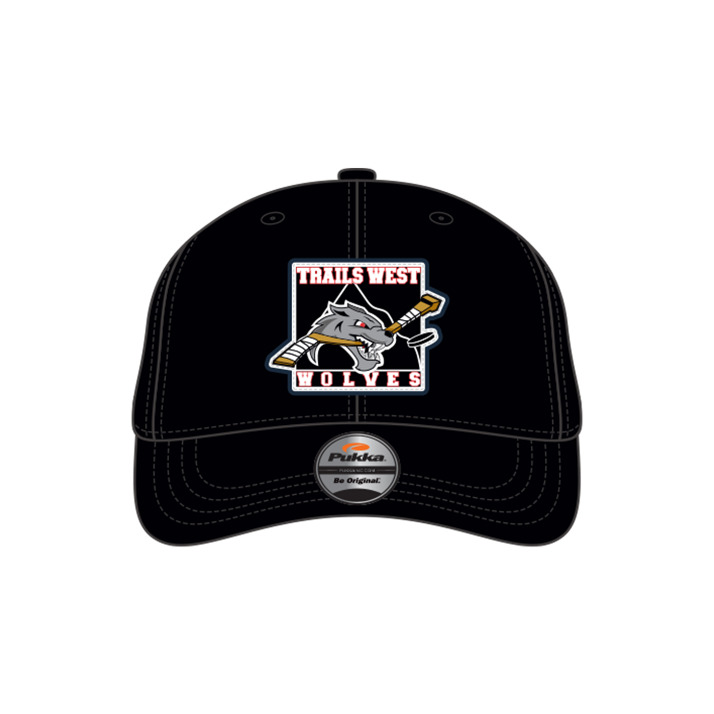 Trails West Fitted Black Hat